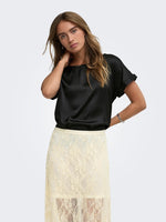 Fifi top zwart of ecru/taupe