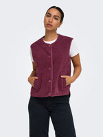 Simina teddy waistcoat windsor wine