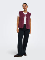 Simina teddy waistcoat windsor wine