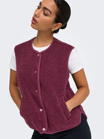 Simina teddy waistcoat windsor wine