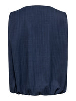 Vesta waistcoat navy blazer pinstripe