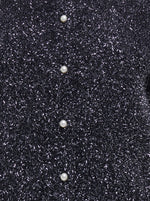 Nadine cardigan glitter zwart, ecru of rum raisin