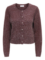 Nadine cardigan glitter zwart, ecru of rum raisin