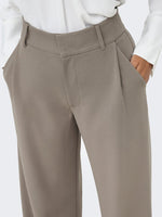 Geggo occasion pant taupe, olive of zwart