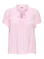 Lima dot top lichtblauw, roze of ecru