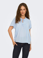Lima dot top lichtblauw, roze of ecru