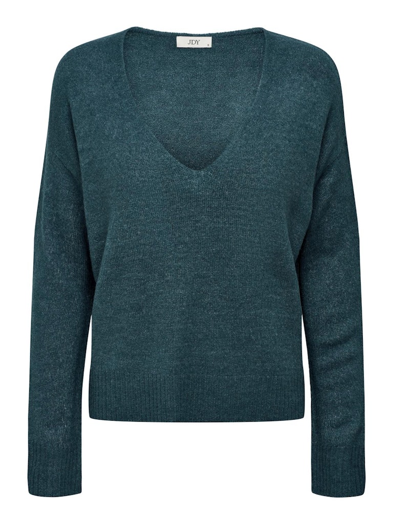 Elanora v-neck pull roze, petrol en lichtgroen