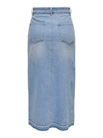 Bella long denim skirt light blue