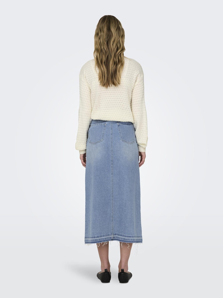 Bella long denim skirt light blue