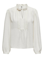 Rachel pintuck top groen, zwart of ecru