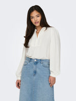 Rachel pintuck top groen, zwart of ecru