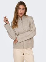 Ana zip pocket cardigan grijs of beige