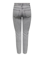 Lullu straight ankle jeans light grey