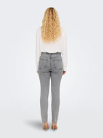 Lullu straight ankle jeans light grey