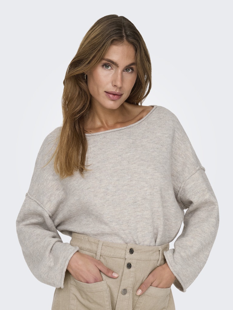 Rue boat pull beige of zwart