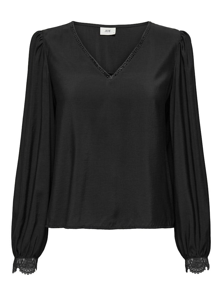 Camille lace v-neck zwart, donkergroen of lime