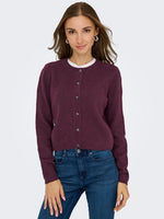 Chloe cardigan khaki of bordeaux
