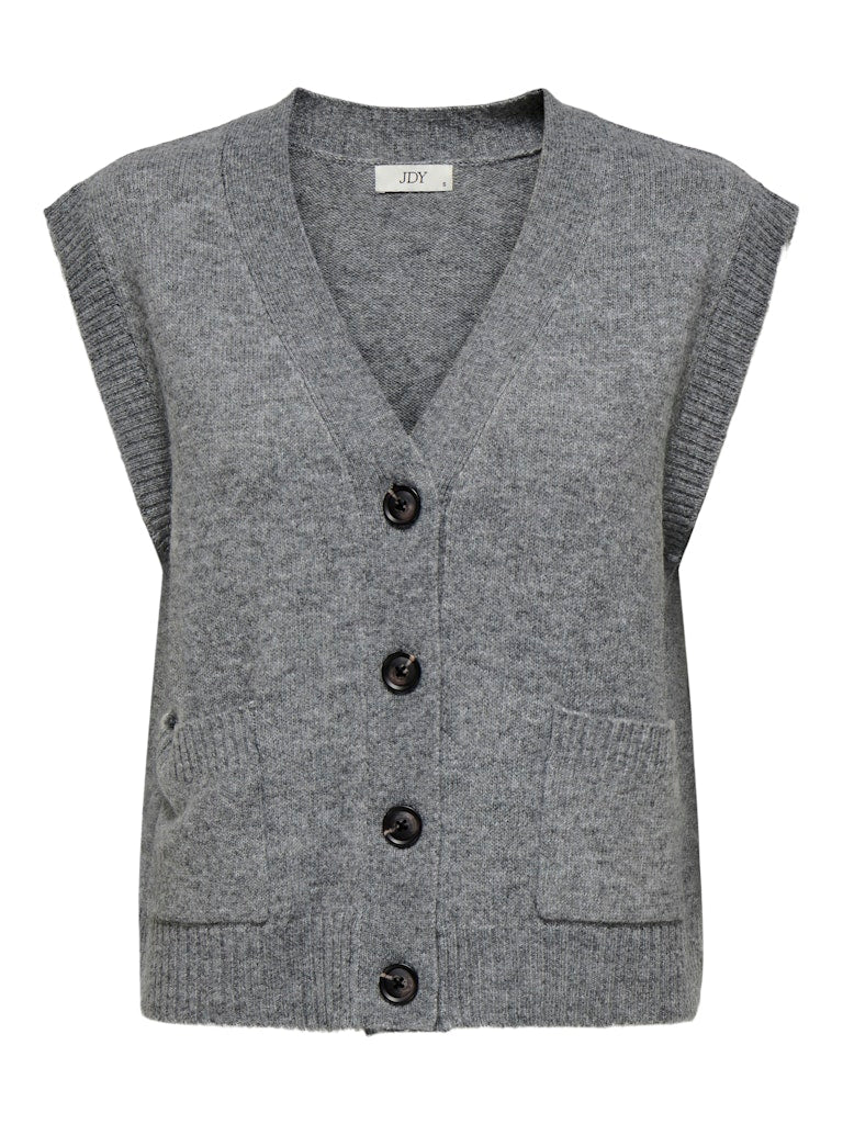 Super knit vest beige of grijs