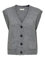 Super knit vest beige of grijs