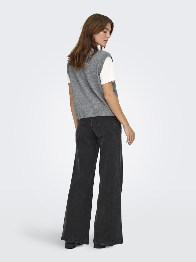 Super knit vest beige of grijs