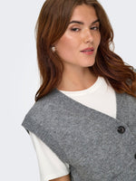 Super knit vest beige of grijs