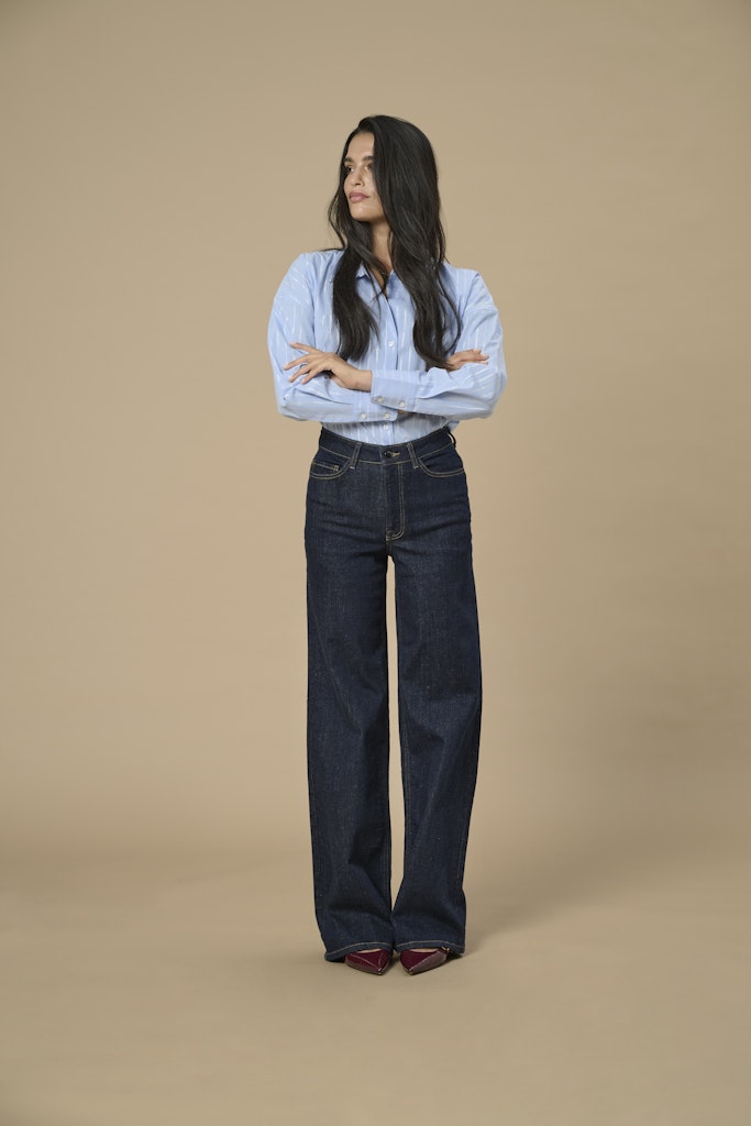 Felina Fina wide jeans dark blue rinse