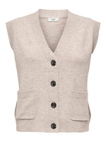 Super knit vest beige of grijs