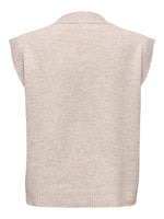 Super knit vest beige of grijs