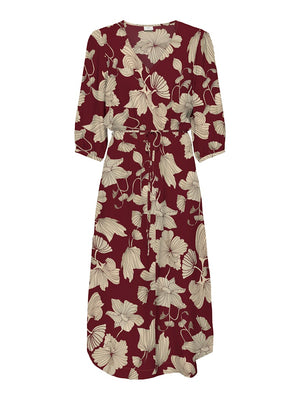 Troya midi dress black of cabernet