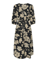 Troya midi dress black of cabernet