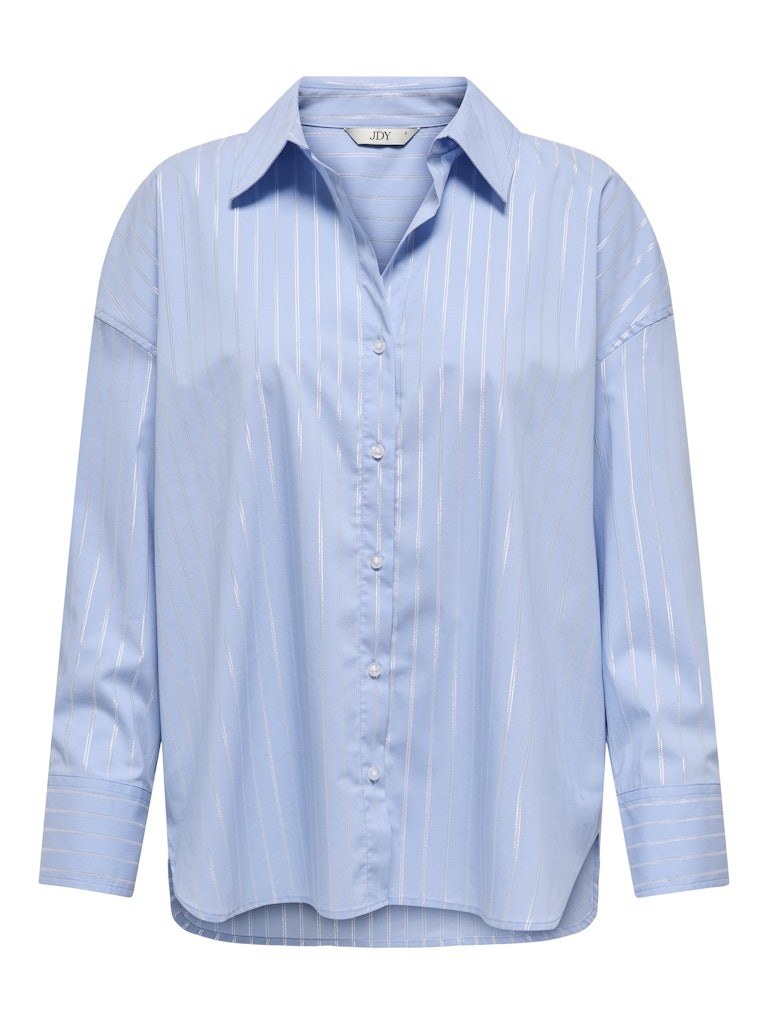 Mio lurex shirt chambray blue silver