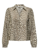 Beatrice v-neck shirt brown leo