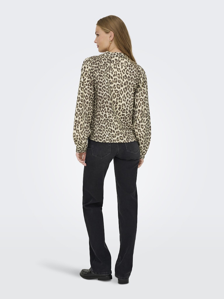 Beatrice v-neck shirt brown leo