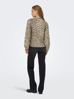 Beatrice v-neck shirt brown leo