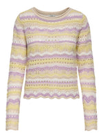 Sun Lay gehaakte top lila-geel of beige-orchid