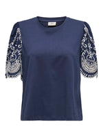 Oma broderie anglaise top (3 kleuren)