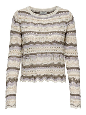 Sun Lay gehaakte top lila-geel of beige-orchid