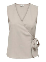 Nina wrap top zwart of beige