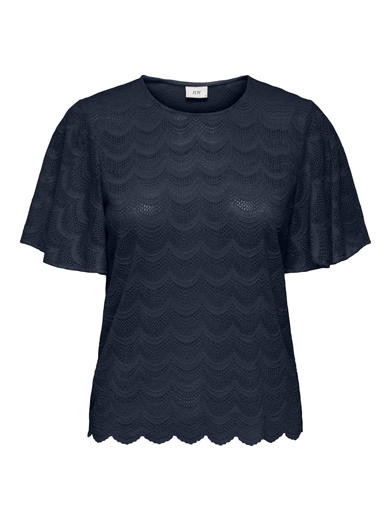 Larna lace top donkerblauw of ecru