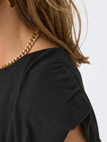 Mara bubble top wit, zwart of bordeaux