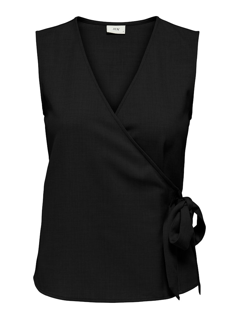 Nina wrap top zwart of beige
