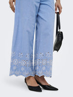 Marina ankle pant blauw of wit