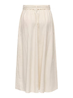 Milan linen belted skirt khaki, lila of ecru