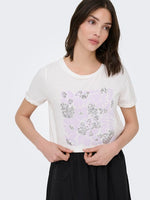 Kitty t-shirt glitter lila (3 varianten)