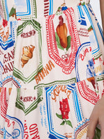 Sezen button dress kobalt of wit postcard