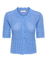 Tami frill cardigan donkerblauw of felblauw