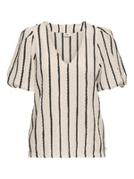 Uno top zwart of lila streep