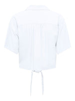 Caya linen knot shirt lichtgroen, felroze of wit