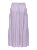 Milan linen belted skirt khaki, lila of ecru