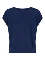 Therese knit top medieval blue of beige